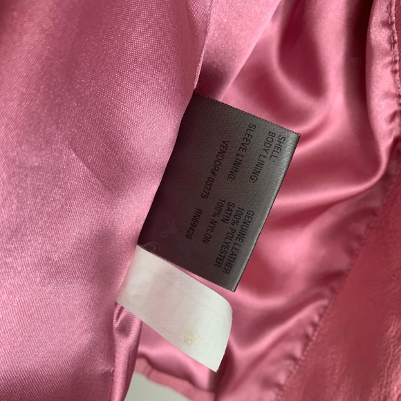 Wilsons Leather Maxima bubblegum pink genuine leather jacket women’s size Medium - Picture 7 of 7